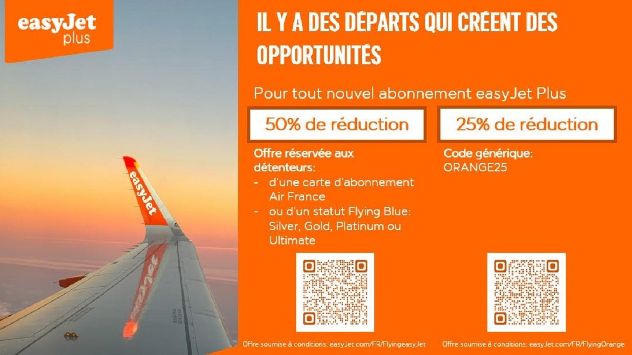 EasyJet s’attaque à la clientèle d’Air France : -50 % sur easyJet Plus pour les membres Flying Blue 1 Air Journal EasyJet s’attaque à la clientèle d’Air France : -50 % sur easyJet Plus pour les membres Flying Blue 1 Air Journal