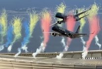 
Deux Embraer E-Jet&nbsp;de la compagnie aérienne Airlink ont effectué hier un survol à très basse altitude du DHL Stadium de 