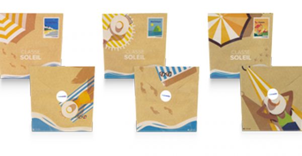 
Air Caraïbes présente une nouvelle collection de trousses de confort à bord pour les clients en classe Soleil (Economique).
 E