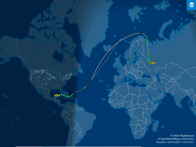 Nordwind Airlines relie la Russie à Cuba en contournant le ciel européen 8 Air Journal