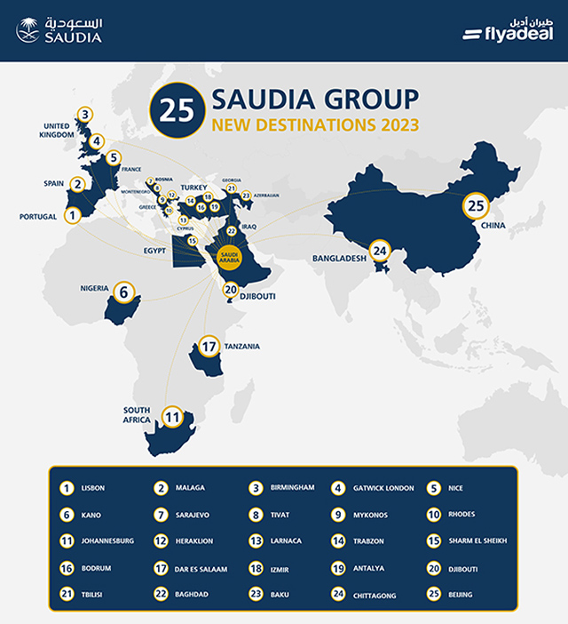 Saudia Group: 25 nouveautés en 2023 1 Air Journal