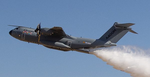 
Airbus a réalisé en Espagne une campagne d’essais en vol de son avion de transport A400M équipé d’un prototype de kit amo