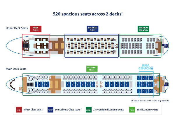 ANA dévoile les cabines de son A380 Flying Honu 130 Air Journal