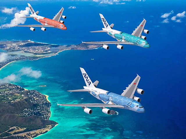 777X solide, 747 en retraite, A321LR en vue et A380 en vert 113 Air Journal