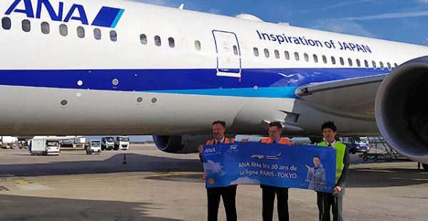 La compagnie aérienne ANA (All Nippon Airways) a fêté le 30eme anniversaire de sa liaison entre Tokyo et Paris, un axe sur lequ