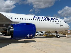 La compagnie aérienne Aegean Airlines a reçu son premier Airbus A321neo, mais a repoussé de deux ans au moins la livraison de o