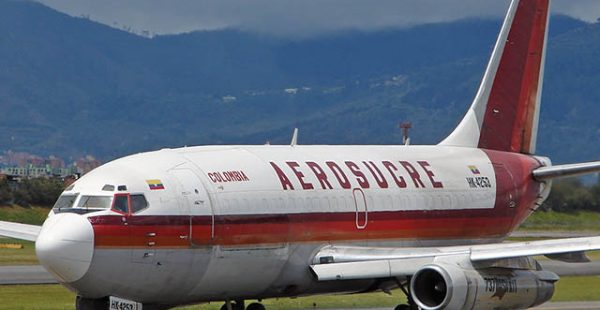 
Un Boeing 737 cargo de la compagnie aérienne Aerosucre a du revenir à son point de départ en Colombie, la porte cargo n’ayan