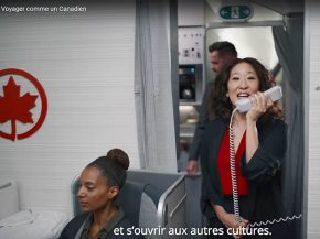 Pour sa dernière campagne   Voyager comme un Canadien », la compagnie aérienne Air Canada a choisi la star canadienn