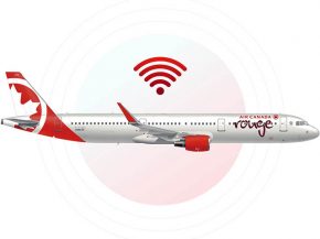 La compagnie aérienne Air Canada a annoncé que le service Internet haute vitesse par satellite Rouge Wi-Fi, fourni par Gogo, est