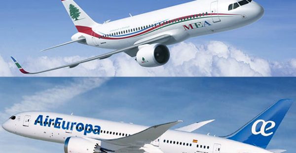Les compagnies aériennes Air Europa et Middle East Airlines (MEA) ont étendu leur accord de partage de codes à la liaison entre