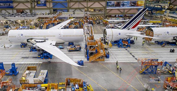 
Boeing a augmenté la cadence de production de son 787 Dreamliner de trois à quatre avions par mois, et vise les 5 par mois d‘
