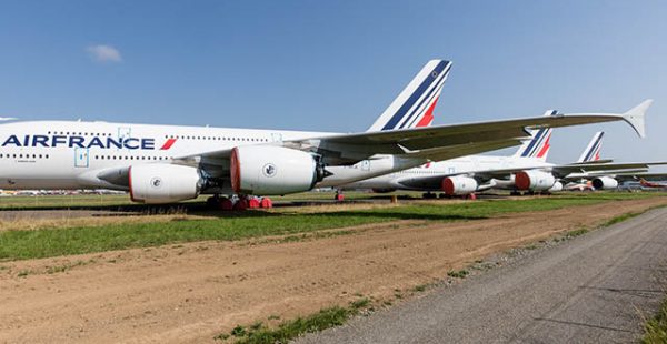 L’antépénultième Airbus A380 de la compagnie aérienne Air France a quitté Paris pour Tarbes où il sera stocké avec d’au