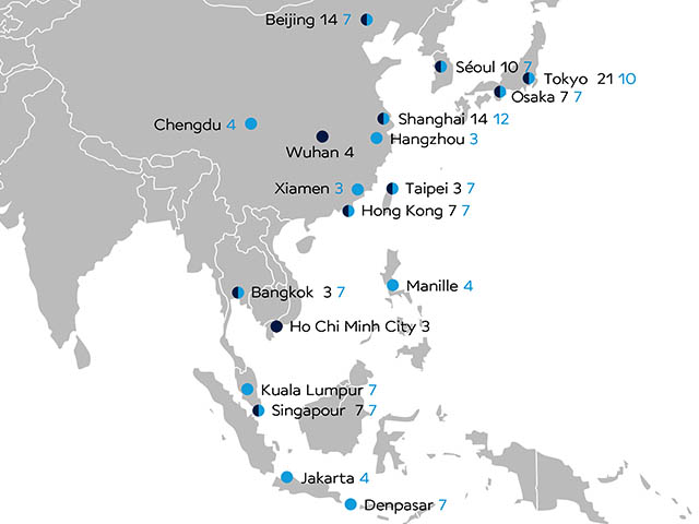 Air France-KLM : 18 destinations en Extrême-orient 58 Air Journal
