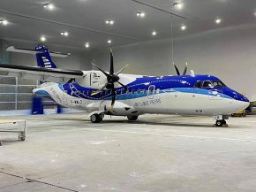 

La compagnie aérienne Air Saint-Pierre a dévoilé sa nouvelle livrée sur un ATR 42-600, qui devrait entrer en servi