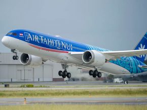 Le premier Boeing 787-9 Dreamliner de la compagnie aérienne Air Tahiti Nui s’est posé ce matin dans l’archipel de Polynésie