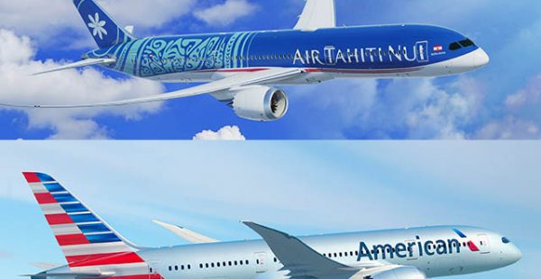 Les compagnies aériennes Air Tahiti Nui et American Airlines ont étendu leur accord de partage de codes à huit nouvelles destin