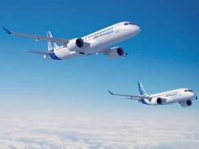 Airbus va augmenter le rayon d’action de la famille A220, les ex-CSeries gagnant environ 450 nm. L’A350-1000 est confirmé com