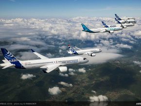 Airbus a enregistré le mois dernier 41 commandes, la plupart non attribuées, et livré à ses clients 71 avions dont son 9000eme