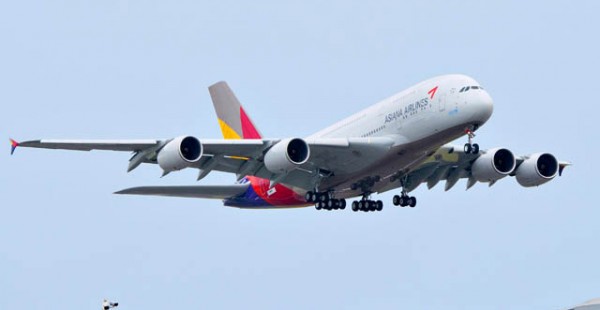 L Airbus A380 d’Asiana Airlines vide a survolé la Corée du Sud quelques heures par jour pendant trois jours en mai pour permet