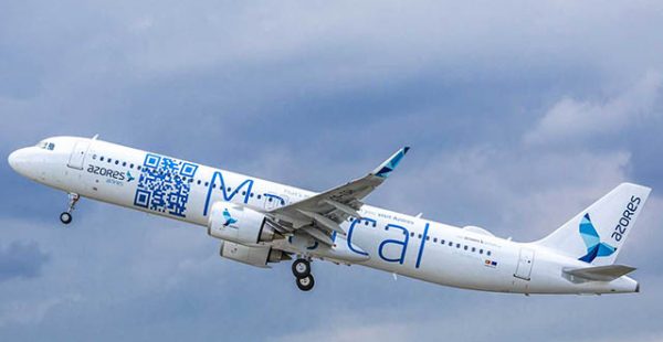 
Un Airbus A321LR de la compagnie aérienne Azores Airlines a parcouru en 9 heures et 49 minutes le trajet entre Lisbonne au Portu