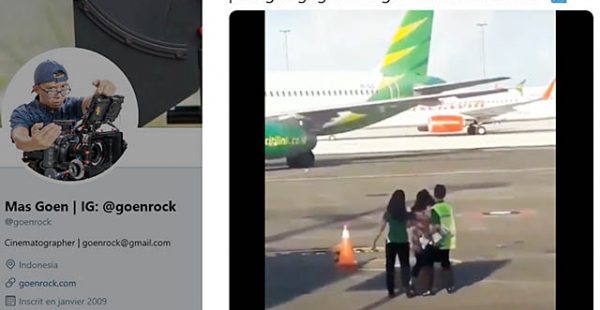 Une femme arrivée en retard pour son vol a tenté de rattraper l’avion à la course sur le tarmac d’un aéroport indonésien.