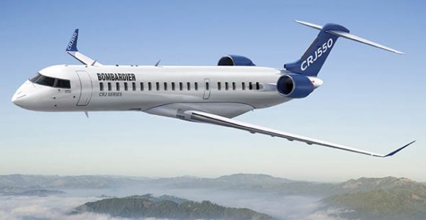 Bombardier a dévoilé son nouveau CRJ550 de 50 sièges, dont United Airlines sera compagnie de lancement avec 50 exemplaires comm