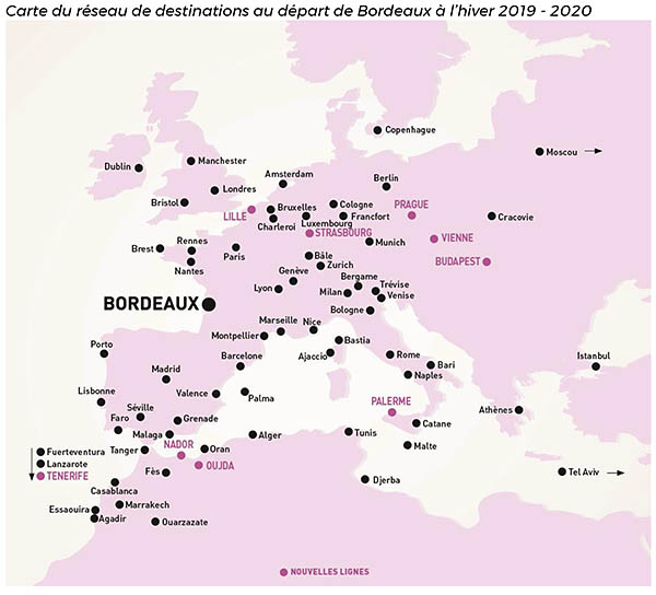 Aéroport de Bordeaux : 107 lignes cet hiver 89 Air Journal