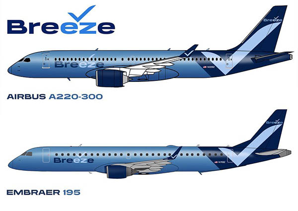 Premier E195 pour Breeze Airways, onze 767 pour Amazon Air 3 Air Journal
