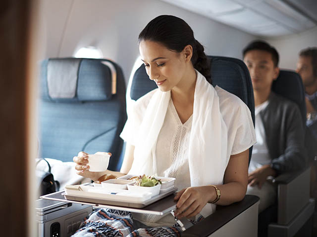 Cathay Pacific : la cuisine italienne du restaurant Pirata en Premium Economie