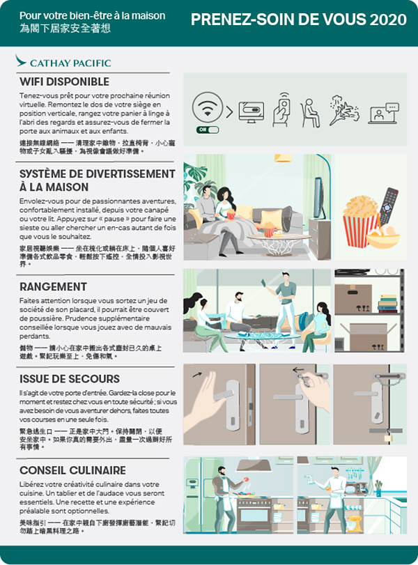 Cathay Pacific : masques en vol, sécurité à la maison 1 Air Journal