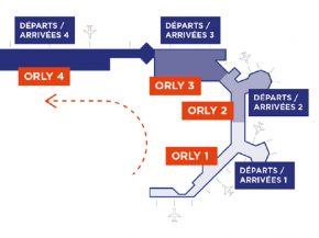 Tous les vols à l’aéroport de Paris-Orly à partir de ce mardi matin sont enregistrés dans les terminaux 1, 2, 3 et 4, suite 