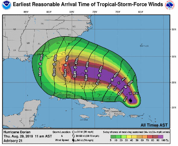 Ouragan Dorian: les aéroports des Bahamas et de Floride en alerte 2 Air Journal