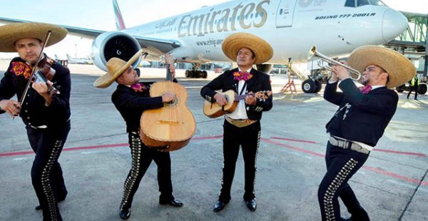 La compagnie aérienne Emirates Airlines s’est posée pour la première fois à Mexico, en provenance de Dubaï via Barcelone.
