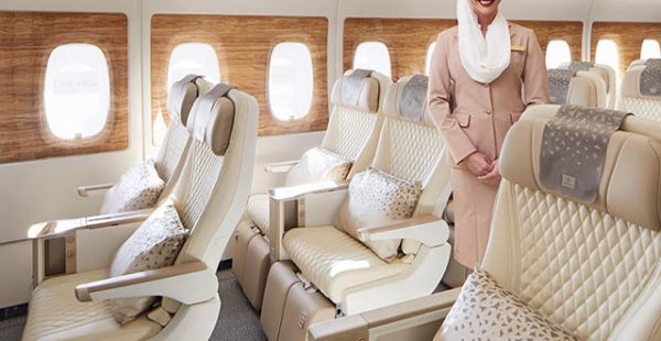 
La compagnie aérienne Emirates Airlines déploie depuis lundi sa nouvelle classe Premium en Airbus A380 entre Dubaï et Paris. E