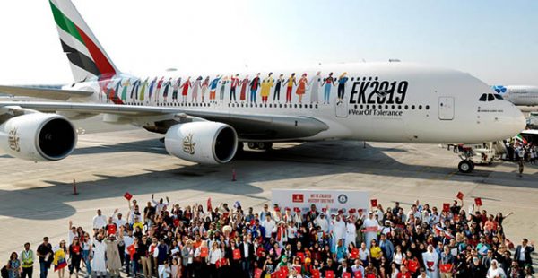 Quelques 540 passagers ont pris place à bord d’un Airbus A380 de la compagnie aérienne Emirates Airlines, pour le vol spécial