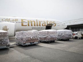 Entre avril et juin 2020, Emirates SkyCargo a exploité t plus de 10 000 vols cargo vers des destinations réparties sur les six c
