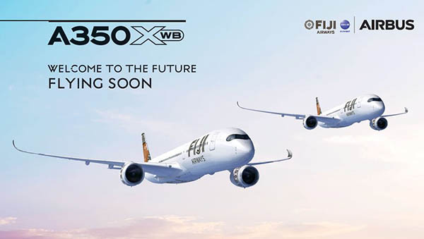 Airbus A350 pour Fiji Airways, Embraer E175 pour United 20 Air Journal