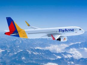 
La nouvelle compagnie aérienne low cost Fly Arna tient son logo et son identité de marque, dérivée des couleurs du drapeau ar