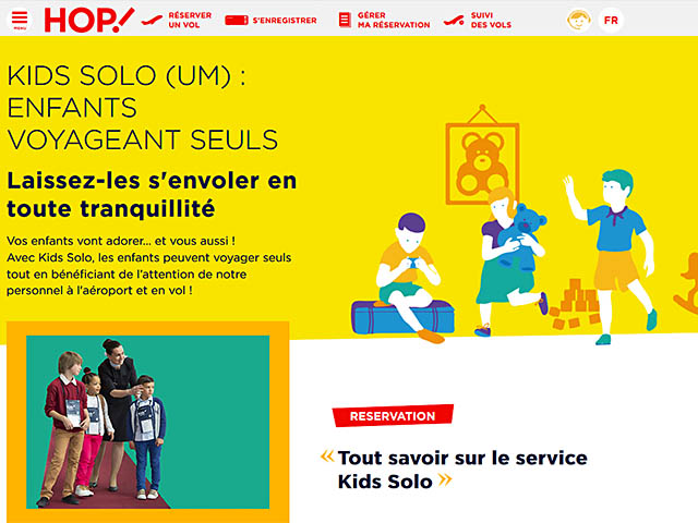 Air France : retour à Saint-Martin en janvier, Kids Solo en ligne sur HOP! 56 Air Journal