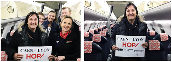 HOP! Air France : 100.000ème passager entre Caen et Lyon 167 Air Journal