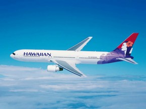 Un Boeing 767-300 de Hawaiian Airlines reliant Oakland en Californie à Kahului (Hawaï, États-Unis) avec 256 passagers et 1