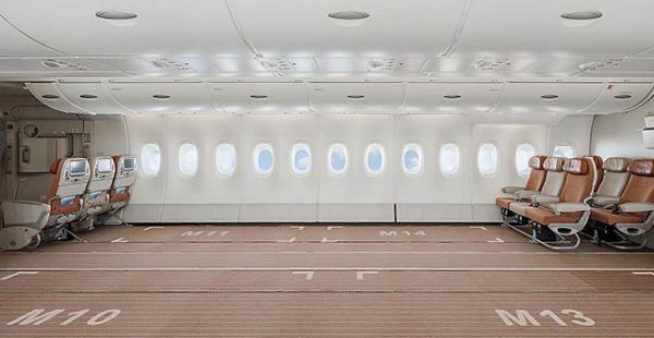La société de leasing Hi Fly a présenté son Airbus A380 désormais dépouillé de ses sièges de classe Economie, ce qui perme