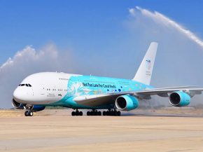 La compagnie aérienne Air Austral déploie ce vendredi pour la première fois l’Airbus A380 pris en location avec équipage che