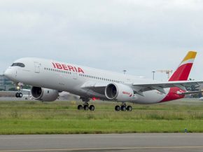 Le premier Airbus A350-900 de la compagnie aérienne Iberia a effectué à Toulouse son vol inaugural, avant sa livraison prévue 