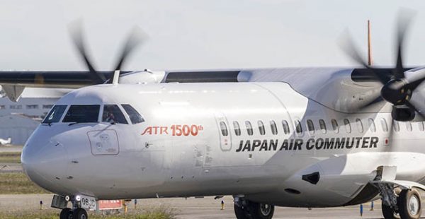 Un ATR 72-600 aux couleurs de la compagnie aérienne Japan Air Commuter est devenu le 1500eme avion livré par l’avionneur franc