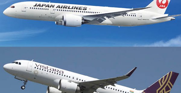La compagnie aérienne Japan Airlines a signé un accord de partage de codes avec Vistara, lui ouvrant l’accès à sept villes e