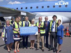 La compagnie aérienne KLM Royal Dutch Airlines a inauguré lundi une nouvelle liaison entre Amsterdam et Växjö, sa quatrième d