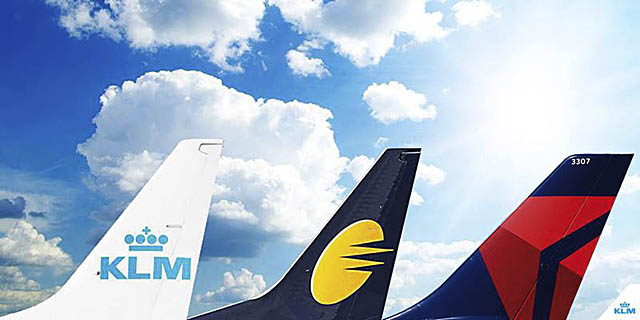 air-journal_KLM Jet Airways Delta tails