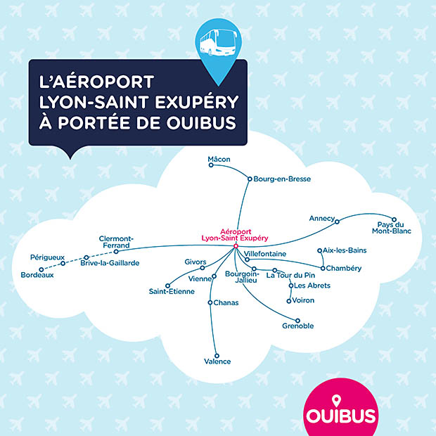 L'aéroport de Lyon-Saint Exupéry relié à 18 villes par OUIBUS 8 Air Journal