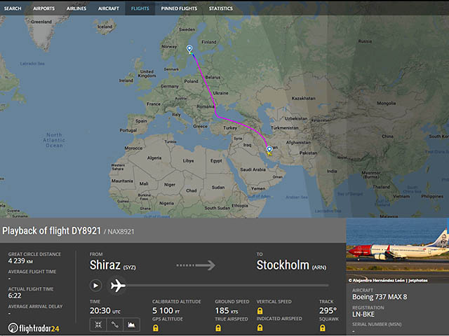 Norwegian récupère son 737 MAX bloqué depuis 70 jours en Iran 28 Air Journal